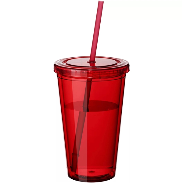 16 Oz Translucent Acrylic Tumbler With Straw&Lid - 16 Oz Translucent Acrylic Tumbler With Straw&Lid - Image 1 of 5