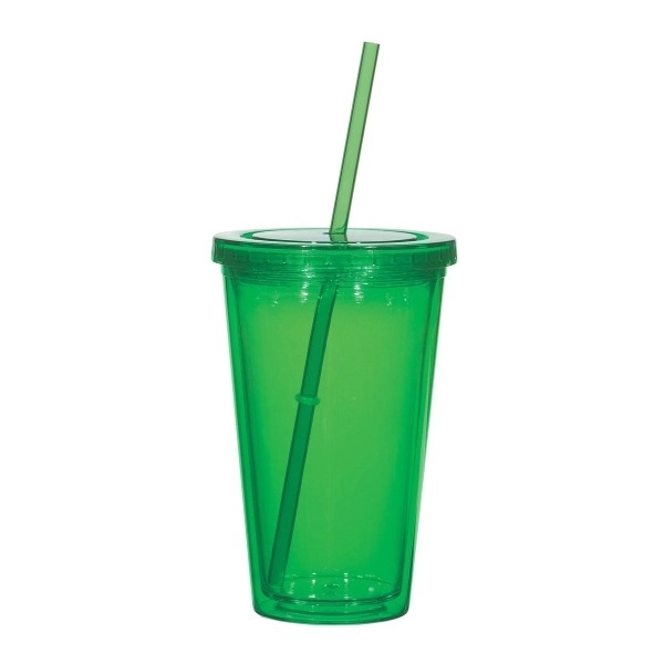 16 Oz Translucent Acrylic Tumbler With Straw&Lid - 16 Oz Translucent Acrylic Tumbler With Straw&Lid - Image 2 of 5