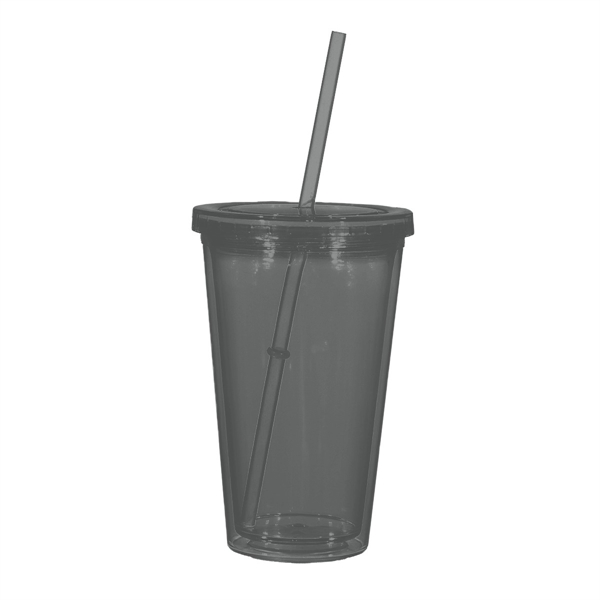 16 Oz Translucent Acrylic Tumbler With Straw&Lid - 16 Oz Translucent Acrylic Tumbler With Straw&Lid - Image 3 of 5