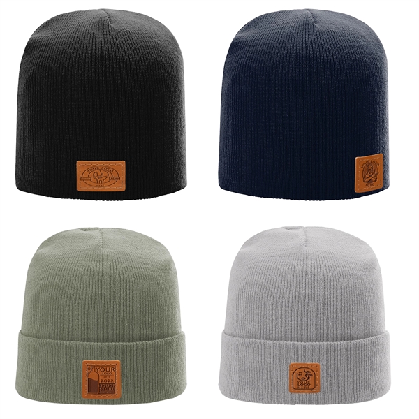 Genuine Leather Patch Beanie - Richardson R15 or R18 - Genuine Leather Patch Beanie - Richardson R15 or R18 - Image 1 of 21