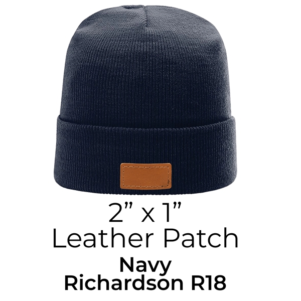 Genuine Leather Patch Beanie - Richardson R15 or R18 - Genuine Leather Patch Beanie - Richardson R15 or R18 - Image 10 of 21