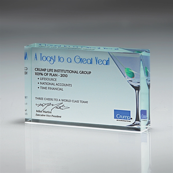 Freestanding Acrylic Block Award - Freestanding Acrylic Block Award - Image 1 of 2