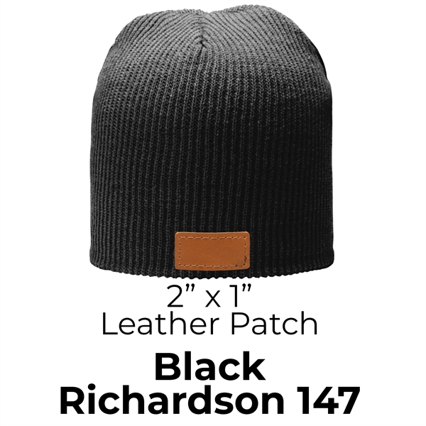 Genuine Leather Patch Beanie - Richardson - Genuine Leather Patch Beanie - Richardson - Image 5 of 19