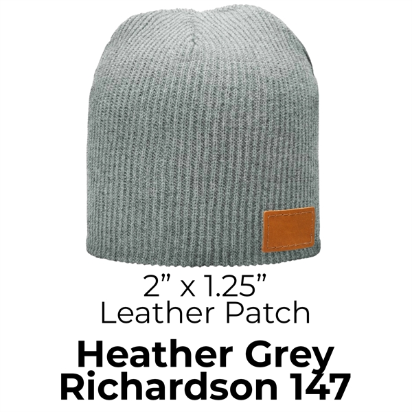 Genuine Leather Patch Beanie - Richardson - Genuine Leather Patch Beanie - Richardson - Image 6 of 19