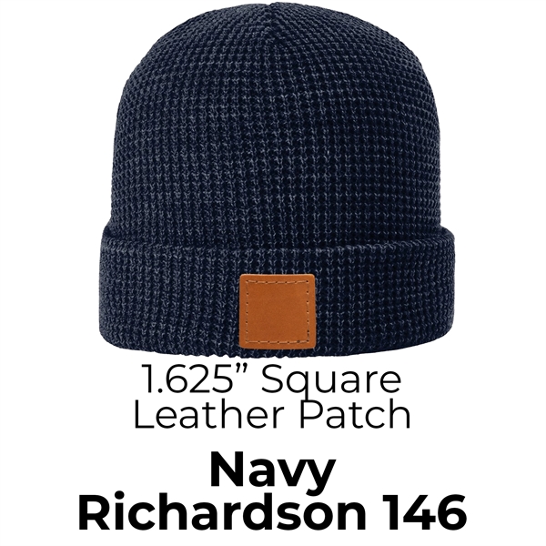 Genuine Leather Patch Beanie - Richardson - Genuine Leather Patch Beanie - Richardson - Image 7 of 19