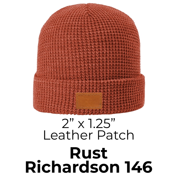 Genuine Leather Patch Beanie - Richardson - Genuine Leather Patch Beanie - Richardson - Image 10 of 19