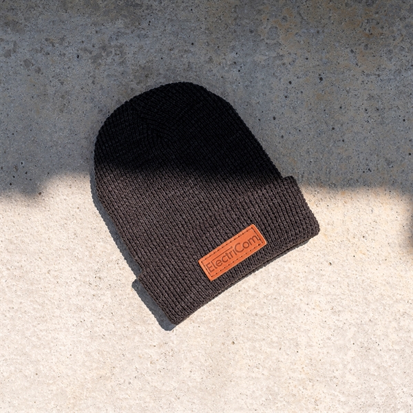 Genuine Leather Patch Beanie - Richardson - Genuine Leather Patch Beanie - Richardson - Image 13 of 19