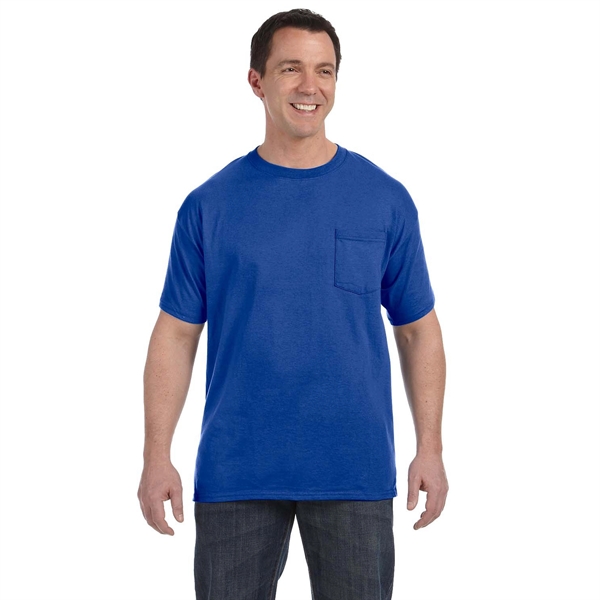 Hanes Men's 6.1 oz Tagless Pocket T-Shirt - Hanes Men's 6.1 oz Tagless Pocket T-Shirt - Image 4 of 7