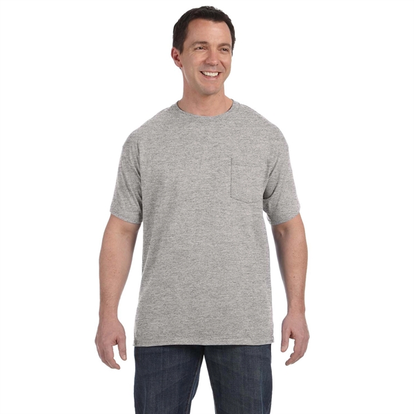 Hanes Men's 6.1 oz Tagless Pocket T-Shirt - Hanes Men's 6.1 oz Tagless Pocket T-Shirt - Image 5 of 7