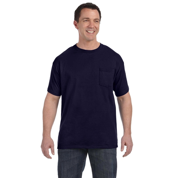 Hanes Men's 6.1 oz Tagless Pocket T-Shirt - Hanes Men's 6.1 oz Tagless Pocket T-Shirt - Image 6 of 7