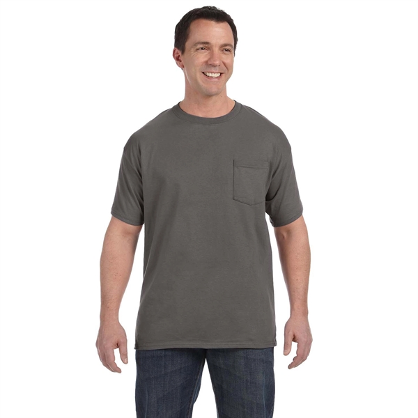 Hanes Men's 6.1 oz Tagless Pocket T-Shirt - Hanes Men's 6.1 oz Tagless Pocket T-Shirt - Image 7 of 7