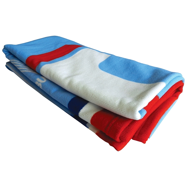 30" x 60" Microfiber Terry Beach Towel - 30" x 60" Microfiber Terry Beach Towel - Image 4 of 8