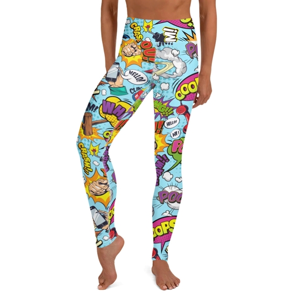 Custom Dye Sublimated Full Length Yoga Pants Leggings - Custom Dye Sublimated Full Length Yoga Pants Leggings - Image 4 of 7