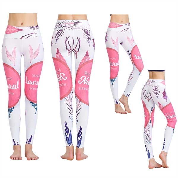 Custom Dye Sublimated Full Length Yoga Pants Leggings - Custom Dye Sublimated Full Length Yoga Pants Leggings - Image 7 of 7