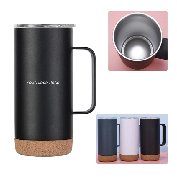 16Oz Explorer Vacuum Camp Mug With Cork Bottom - 16Oz Explorer Vacuum Camp Mug With Cork Bottom - Image 0 of 2