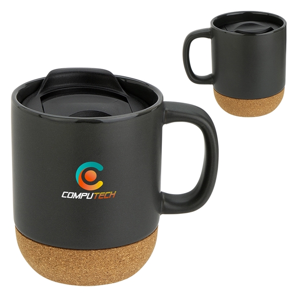 Balsamo 12 oz Ceramic Mug with Cork Base - Balsamo 12 oz Ceramic Mug with Cork Base - Image 3 of 4