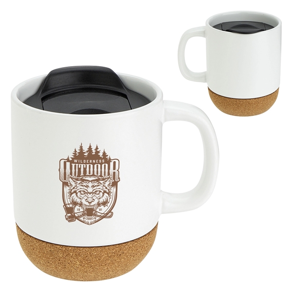 Balsamo 12 oz Ceramic Mug with Cork Base - Balsamo 12 oz Ceramic Mug with Cork Base - Image 4 of 4