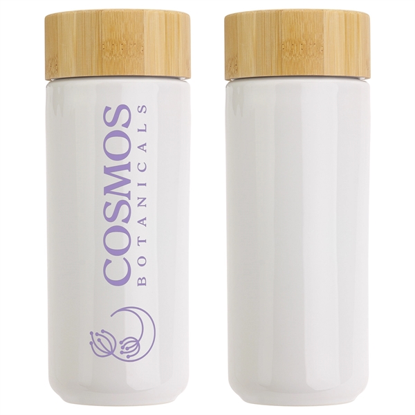 Milan 10 oz Ceramic Tumbler with Bamboo Lid - Milan 10 oz Ceramic Tumbler with Bamboo Lid - Image 2 of 2