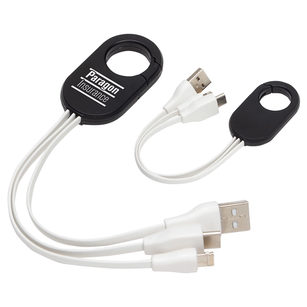 Triad 3-in-1 Charging Cable with Carabiner Clip - Triad 3-in-1 Charging Cable with Carabiner Clip - Image 0 of 0