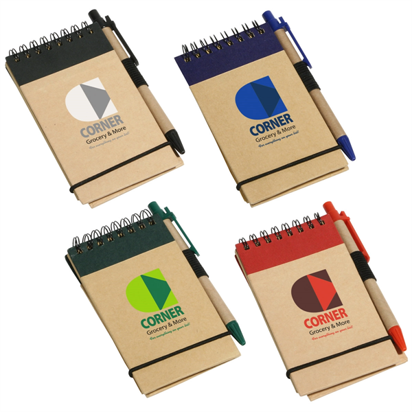 Think Green Recycled Notepad & Pen - Think Green Recycled Notepad & Pen - Image 0 of 4