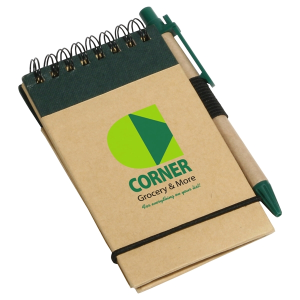 Think Green Recycled Notepad & Pen - Think Green Recycled Notepad & Pen - Image 3 of 4