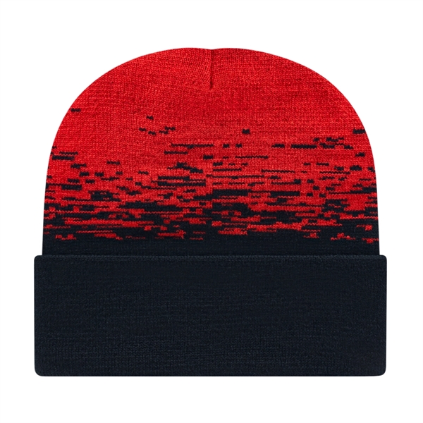 Cap America® 12" Static Pattern Knit Beanie - Cap America® 12" Static Pattern Knit Beanie - Image 14 of 15
