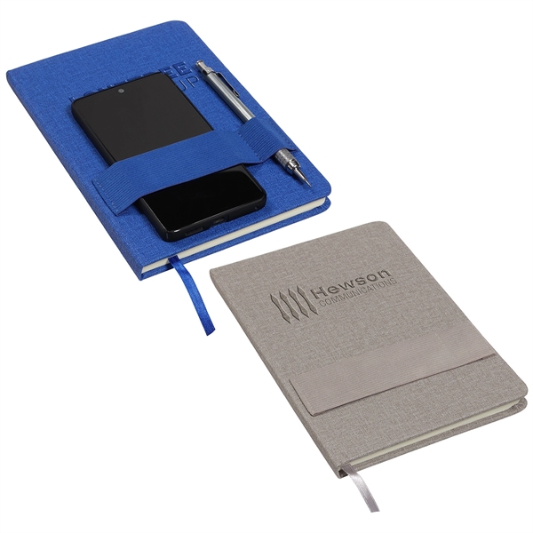 Council Textured Journal with Phone  Pen Holder