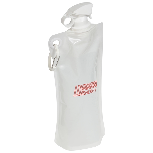 Flip Top Foldable Water Bottle with Carabiner - Flip Top Foldable Water Bottle with Carabiner - Image 7 of 7