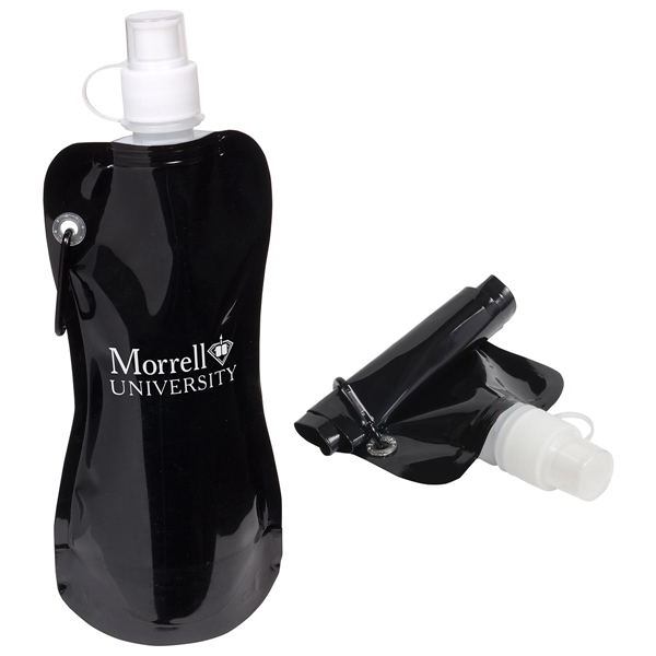 Flex Foldable 16 oz Water Bottle with Carabiner - Flex Foldable 16 oz Water Bottle with Carabiner - Image 1 of 10