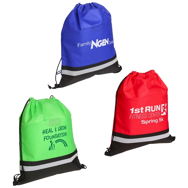 Safety Non-Woven Drawstring Bag - Safety Non-Woven Drawstring Bag - Image 0 of 3