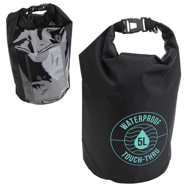 Custom 5-Liter Waterproof Gear Bag With Touch-Thru Pouch