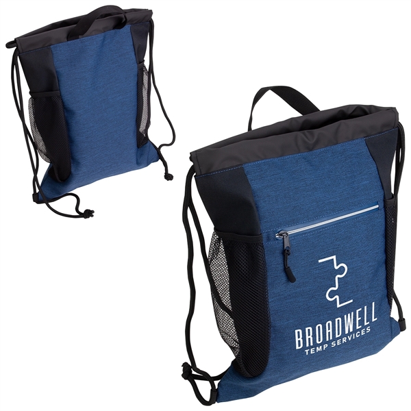 Custom Greystone Polycanvas Drawstring Bag