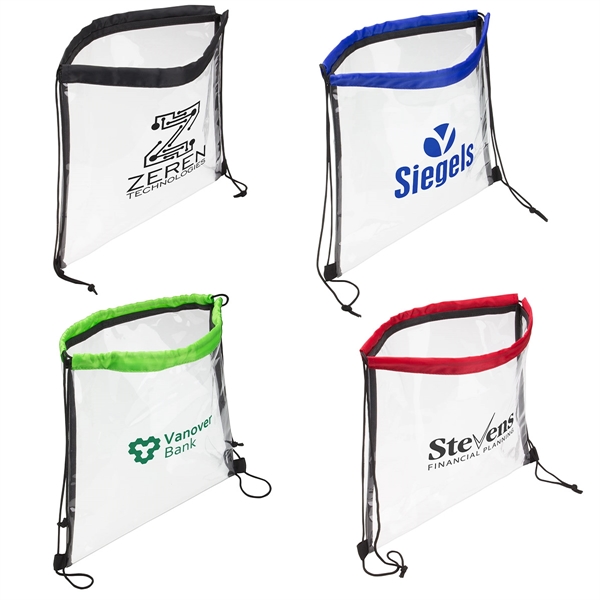 Clear Vinyl Bag with Drawstring