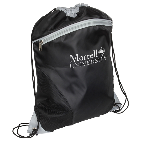 Custom Cyclone Mesh Curve Polyester Drawstring Bag
