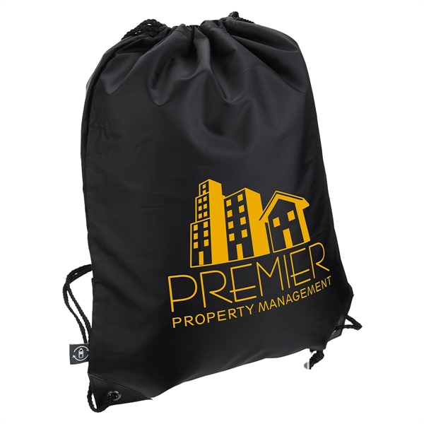 Custom Grab N Go RPET Budget Drawstring Bag