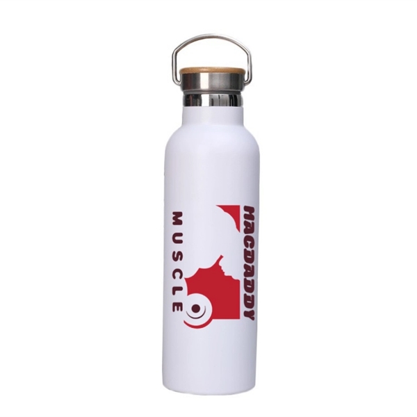 20 oz Vacuum Insulated Bottle with bamboo lid - 20 oz Vacuum Insulated Bottle with bamboo lid - Image 8 of 17