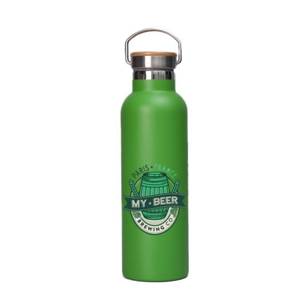 20 oz Vacuum Insulated Bottle with bamboo lid - 20 oz Vacuum Insulated Bottle with bamboo lid - Image 9 of 17