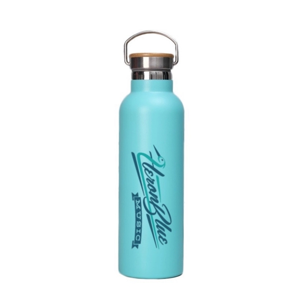 20 oz Vacuum Insulated Bottle with bamboo lid - 20 oz Vacuum Insulated Bottle with bamboo lid - Image 11 of 17