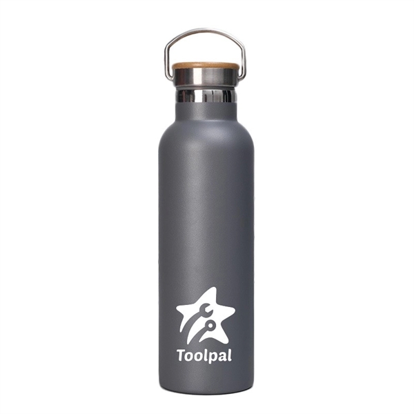 20 oz Vacuum Insulated Bottle with bamboo lid - 20 oz Vacuum Insulated Bottle with bamboo lid - Image 12 of 17