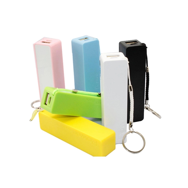Plastic High Capacity USA made Power Bank w/ KeyRing + Cable - Plastic High Capacity USA made Power Bank w/ KeyRing + Cable - Image 1 of 1