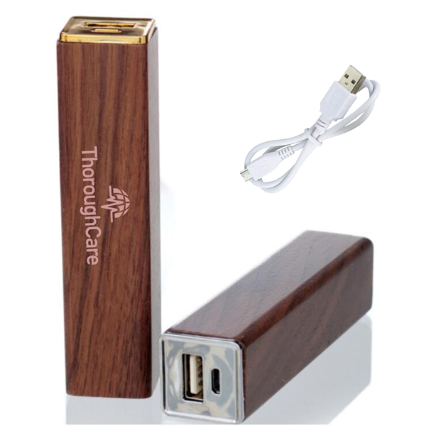 2200 mAh Eco-Friendly Wooden Power Bank - 2200 mAh Eco-Friendly Wooden Power Bank - Image 0 of 8