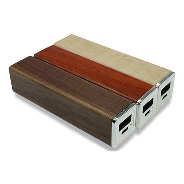 2200 mAh Eco-Friendly Wooden Power Bank - 2200 mAh Eco-Friendly Wooden Power Bank - Image 4 of 8