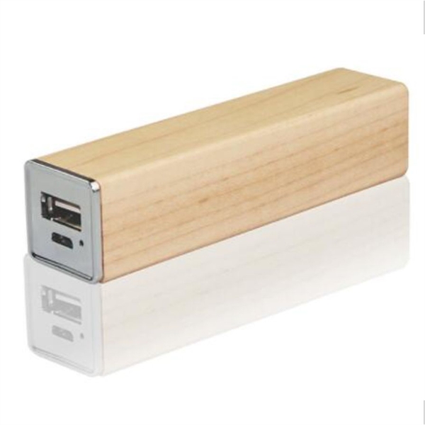 2200 mAh Eco-Friendly Wooden Power Bank - 2200 mAh Eco-Friendly Wooden Power Bank - Image 5 of 8