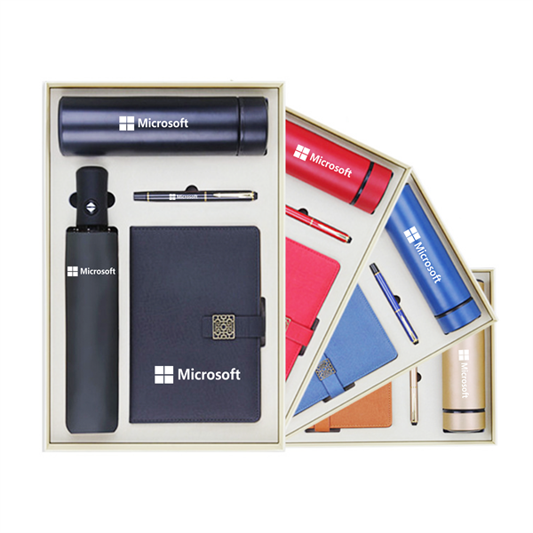 Corporate Gift  Set Tumbler Cups With Umbrella And Notebook - Corporate Gift  Set Tumbler Cups With Umbrella And Notebook - Image 0 of 10
