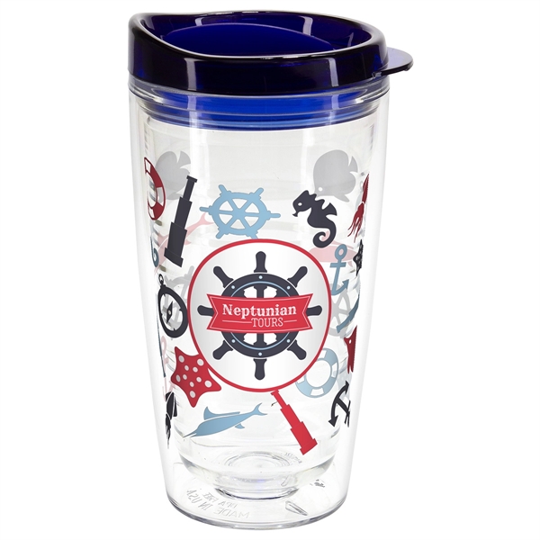 Reef 16 oz Tritan® Tumbler with Translucent Lid - Reef 16 oz Tritan® Tumbler with Translucent Lid - Image 9 of 13