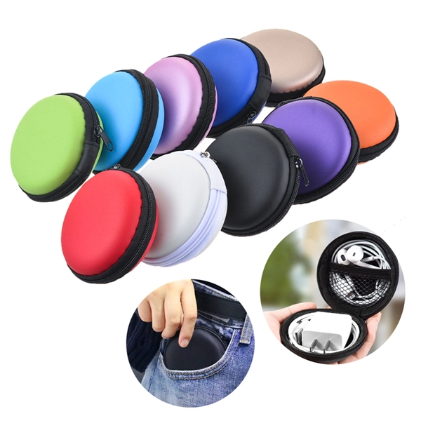 Round Earbuds Case Pouch - Round Earbuds Case Pouch - Image 1 of 2