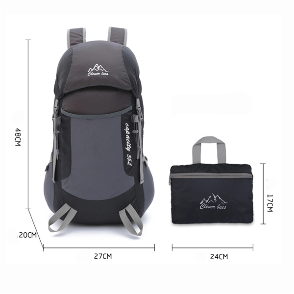 Foldable Lightweight Hiking Backpack - Foldable Lightweight Hiking Backpack - Image 3 of 4