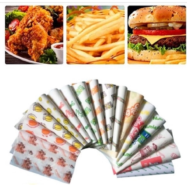 Custom 11.6" x 11.2" Colored Oil-proof Packaging Wax Paper - Custom 11.6" x 11.2" Colored Oil-proof Packaging Wax Paper - Image 2 of 2