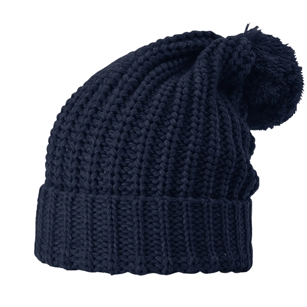 Richardson® Chunky Cable Beanie with Cuff and Pom - Richardson® Chunky Cable Beanie with Cuff and Pom - Image 1 of 8