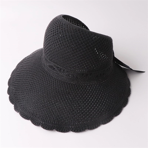 Women Foldable Wide Large Brim Sun Hat - Women Foldable Wide Large Brim Sun Hat - Image 2 of 3